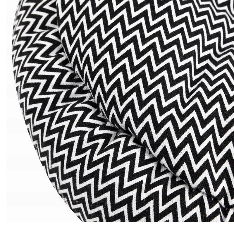 2024 New Wave Pattern Round Pet Bed; Ultra Soft Arctic Fleece Warm Cat/ Dog Nest for Small Pets ; Car Travel;