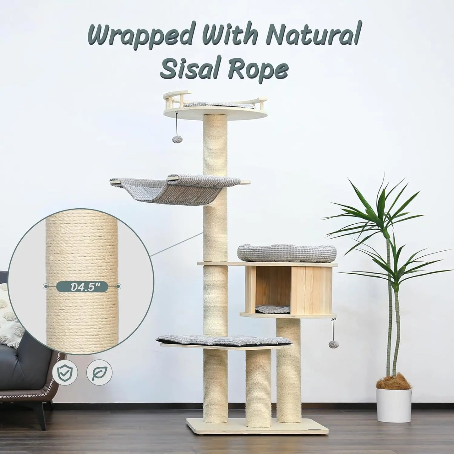 Tall Cat Tree Multi Level Large Tower