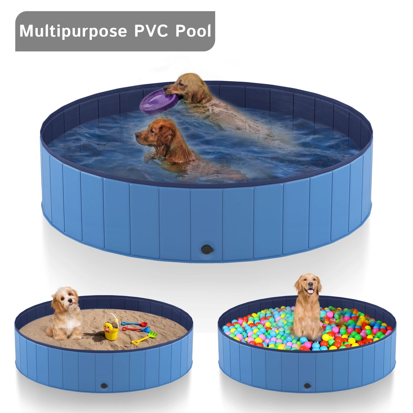 Portable Dog Pool, Pet Swimming Tub,;