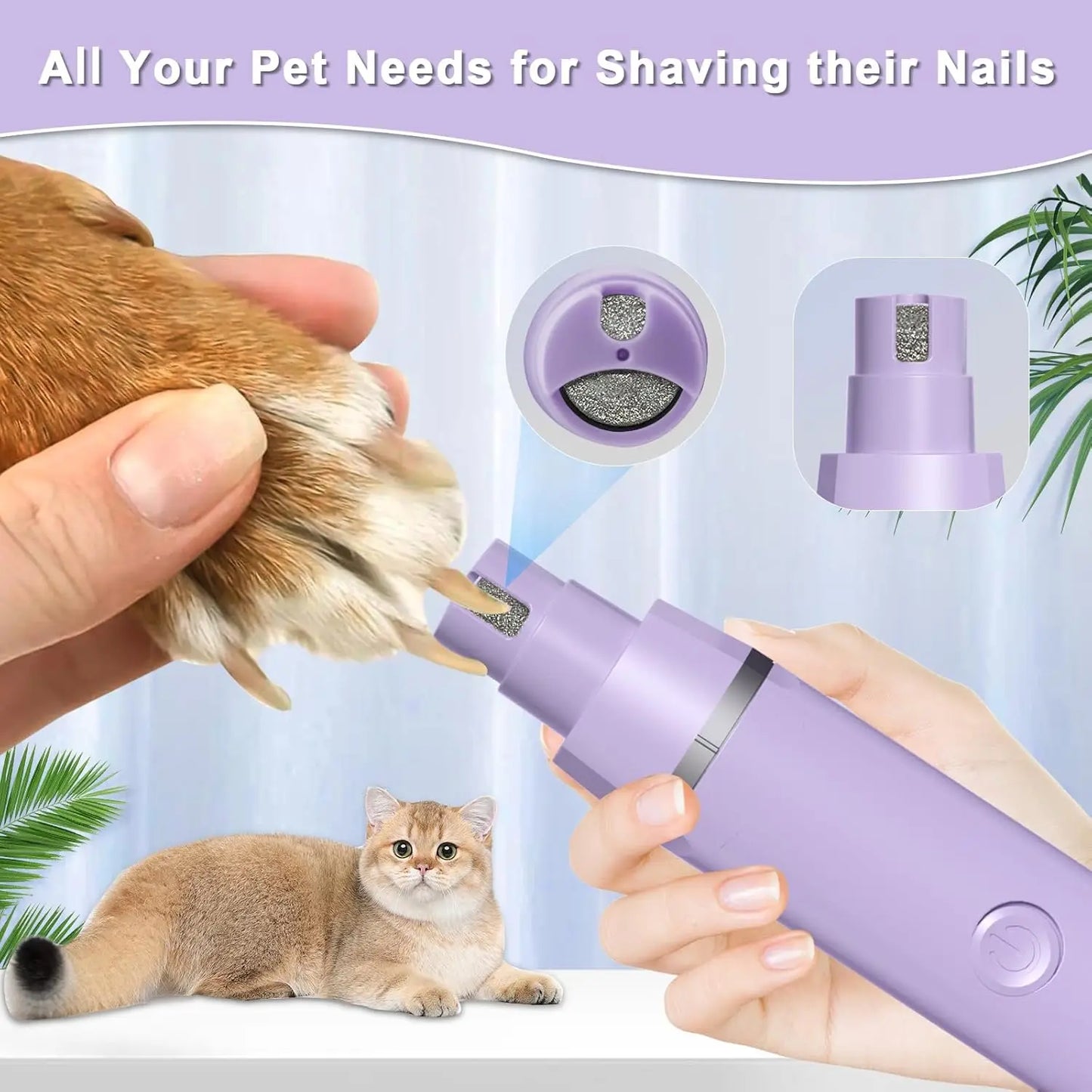 Pet Grooming Clippers Kt iCordless;Electric Rechargeable ;Trimmer Tools;Cordless Quiet Pet Nail Paw Grinder;