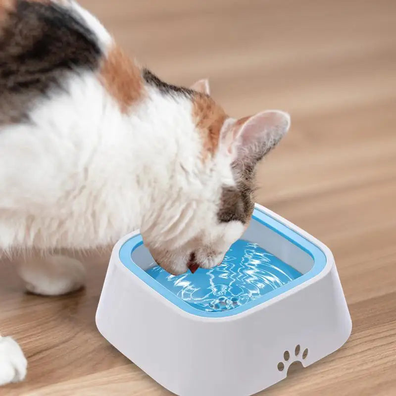 No Drip Pet Water Bowl; Large Capacity Anti-Slip Water Feeder ;