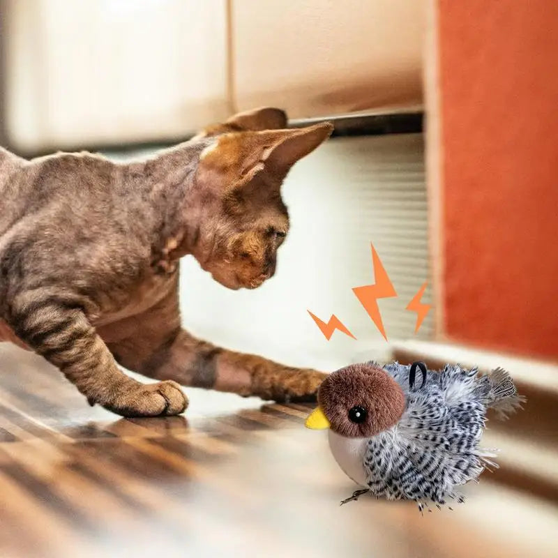 Flappy Bird Interactive Cat Toy; USB Rechargeable Remote Control