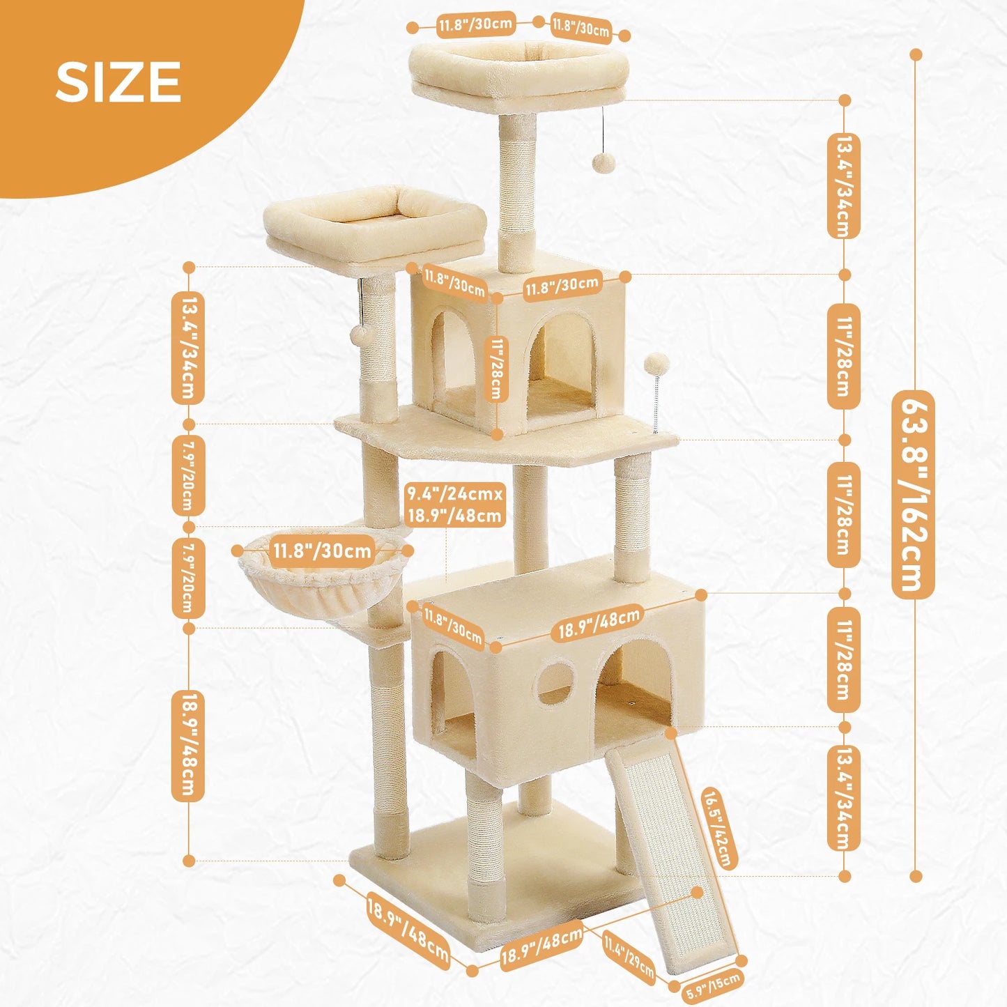 Multi-Level Cat Tree/ Condo Style;