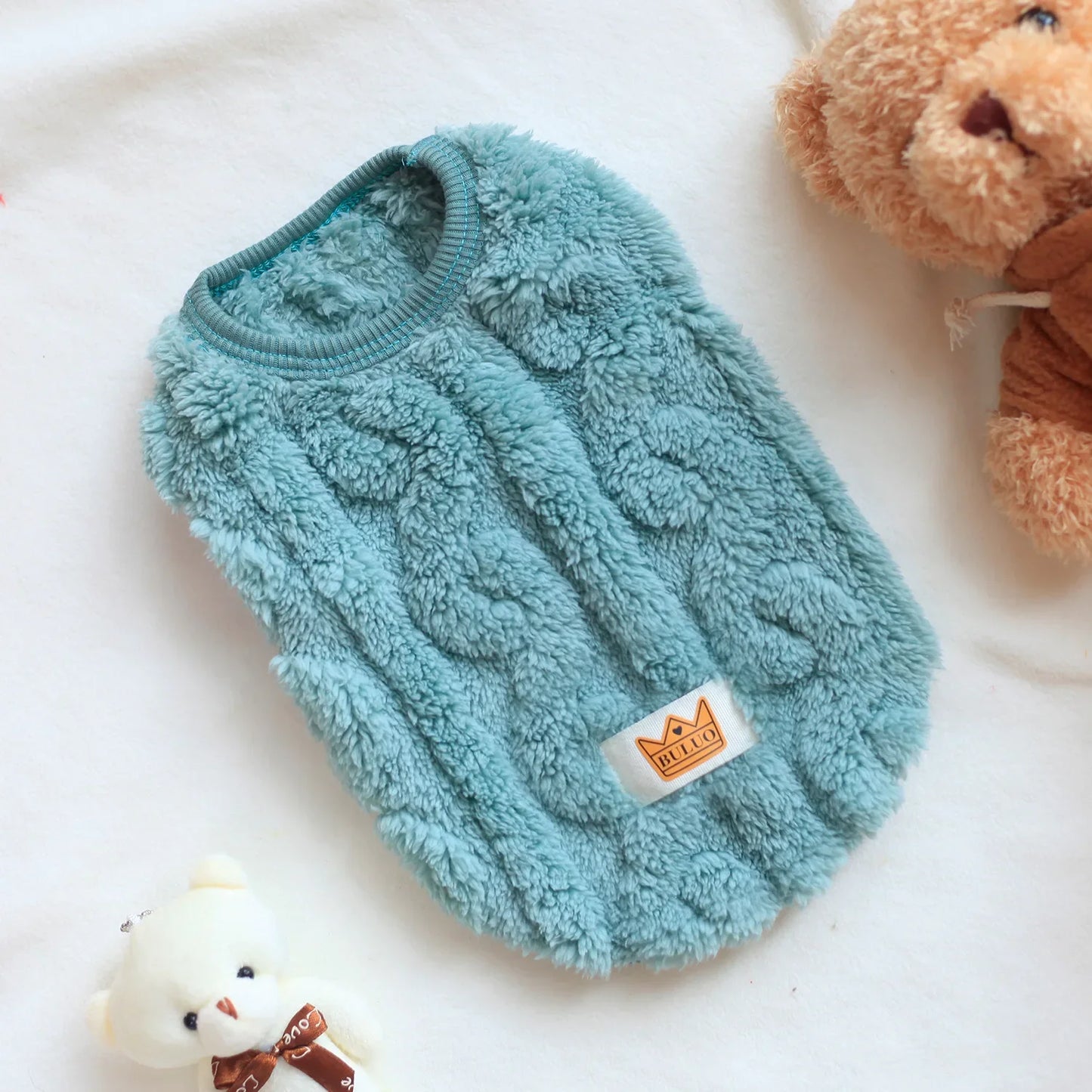 Soft Cozy Cat Clothes; Warm Fleece Sweatshirt for Small Dogs; Puppy/ Kitten Jacket;