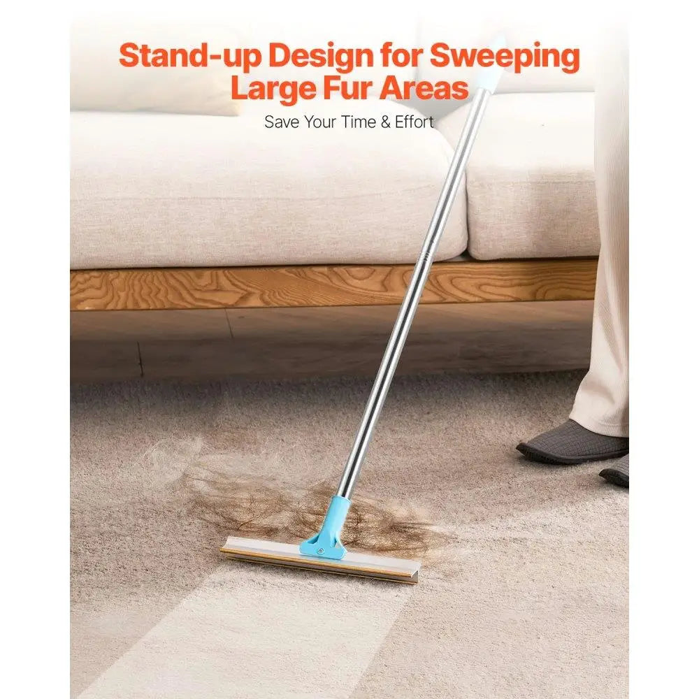 Pet Hair Removal Carpet Rake; Adjustable Handle; Pet Hair Broom Tool;