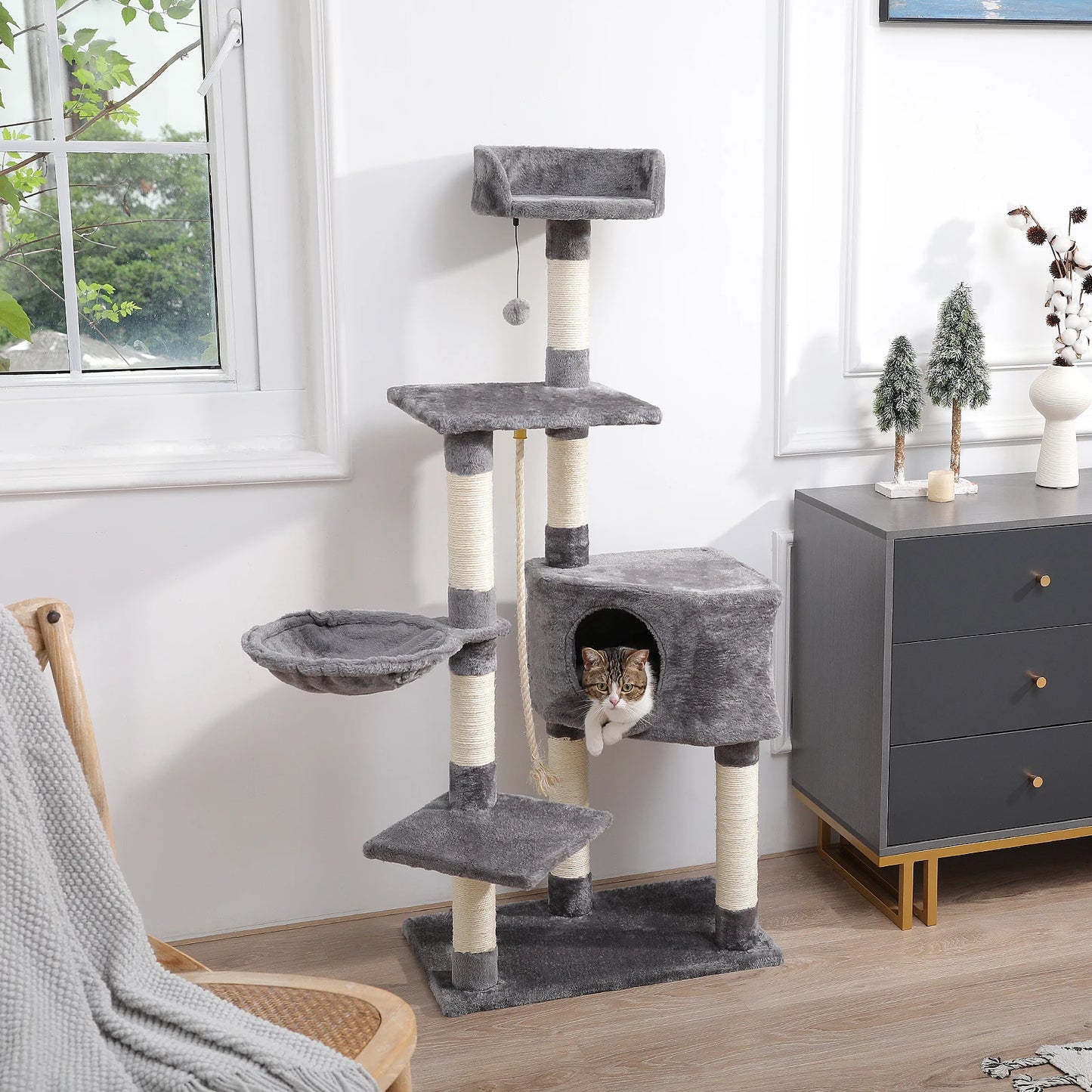 Multi-Level Cat Tree Tower; Kitten Tower Cozy Condo;