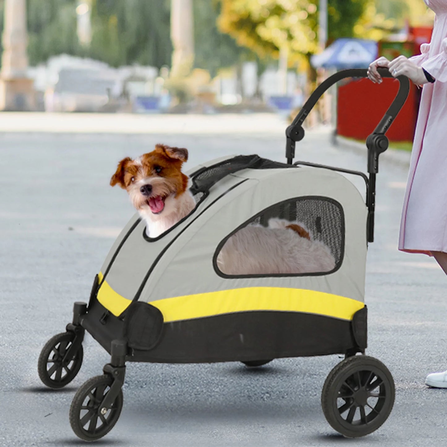 Portable Dog Stroller; Pet Jogger Wagon; Foldable ;