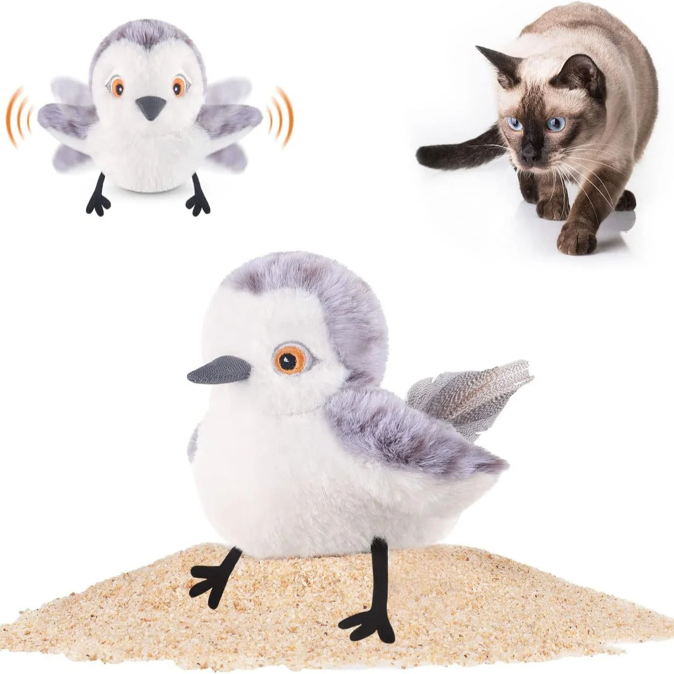 Cat Toys Flapping Bird; Cat Kicker Catnip Toys