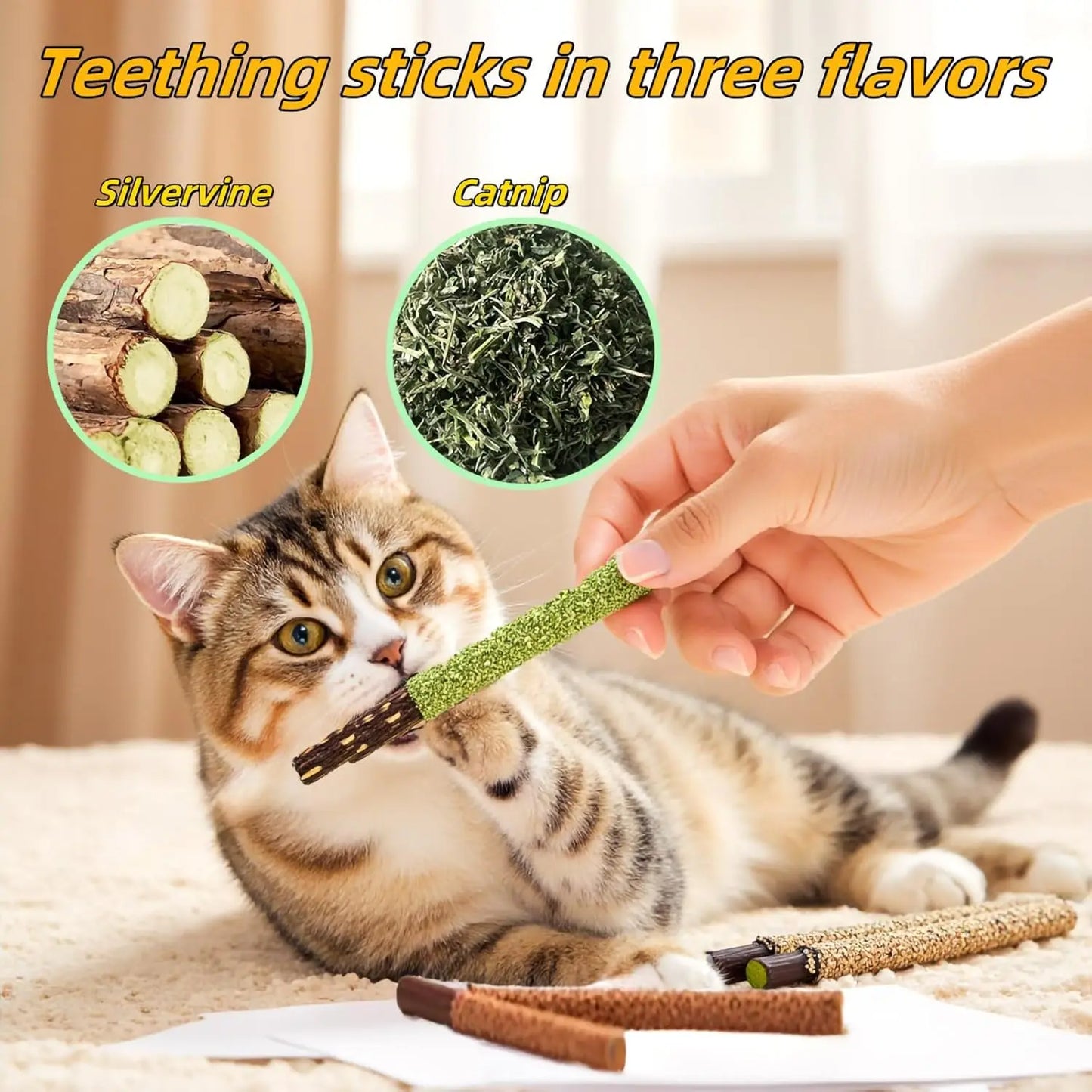 12 pks / Silver Vine Chew Stick Cat Toys,
