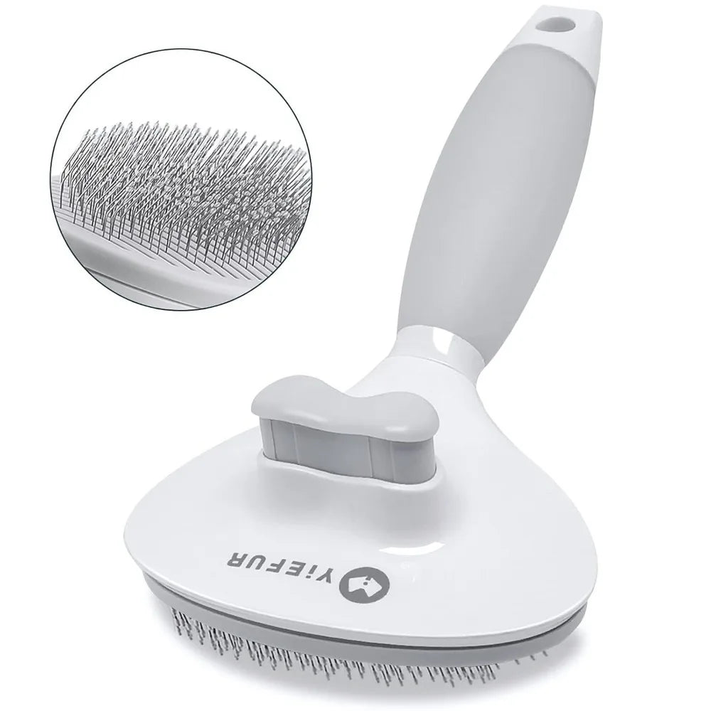 Cat Brush for Shedding;Soft Silicone Self Cleaning Brush for Short and Long Haired Cats;