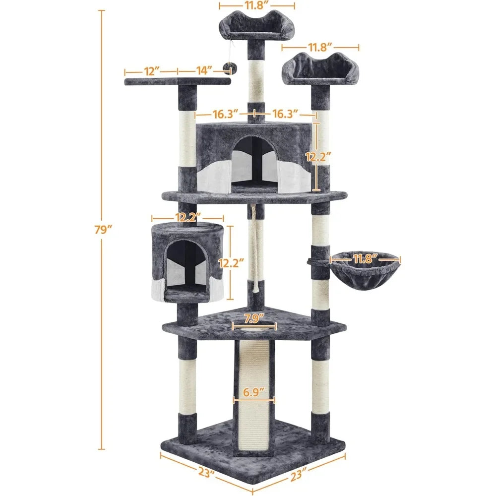 79inMulti-Level Tower;Condo / Kittens& Cats;