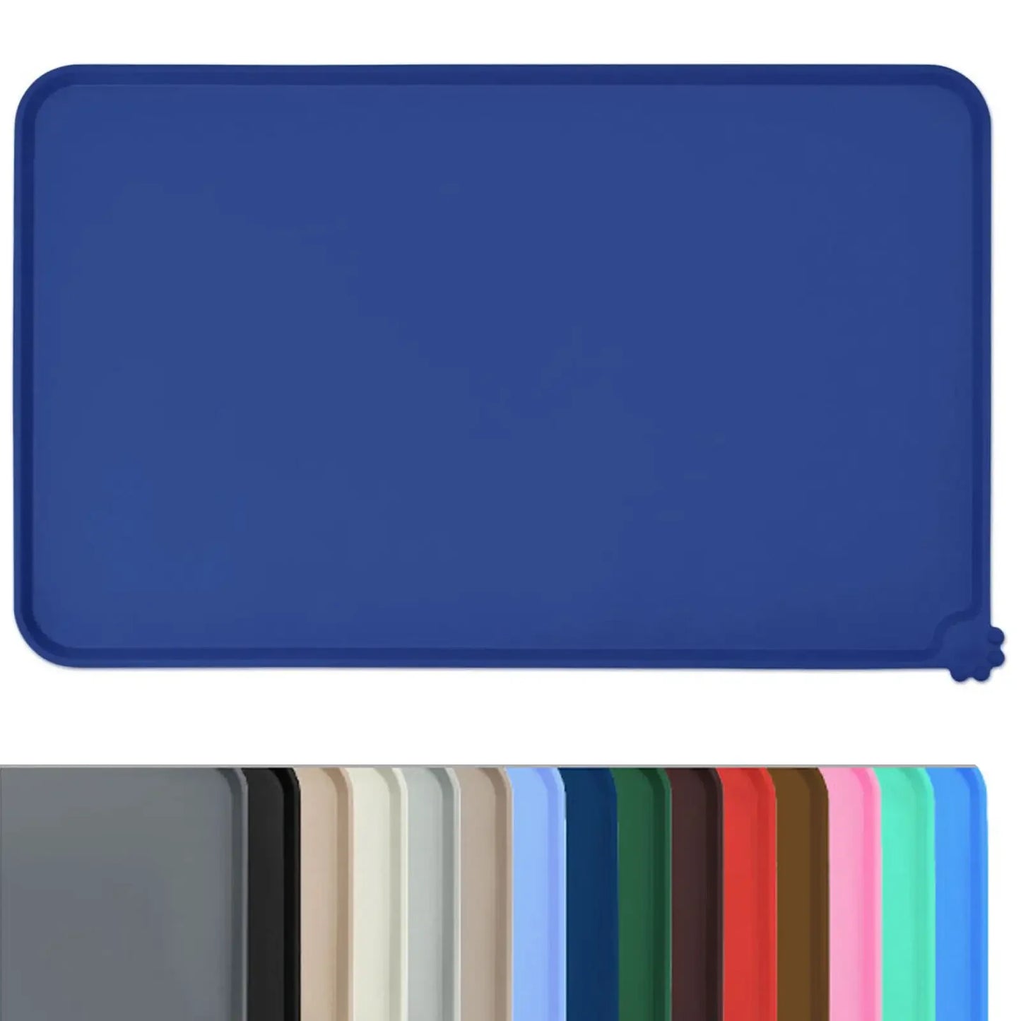 Food Mat For Feeding Bowl; Silicone Mat -Waterproof;