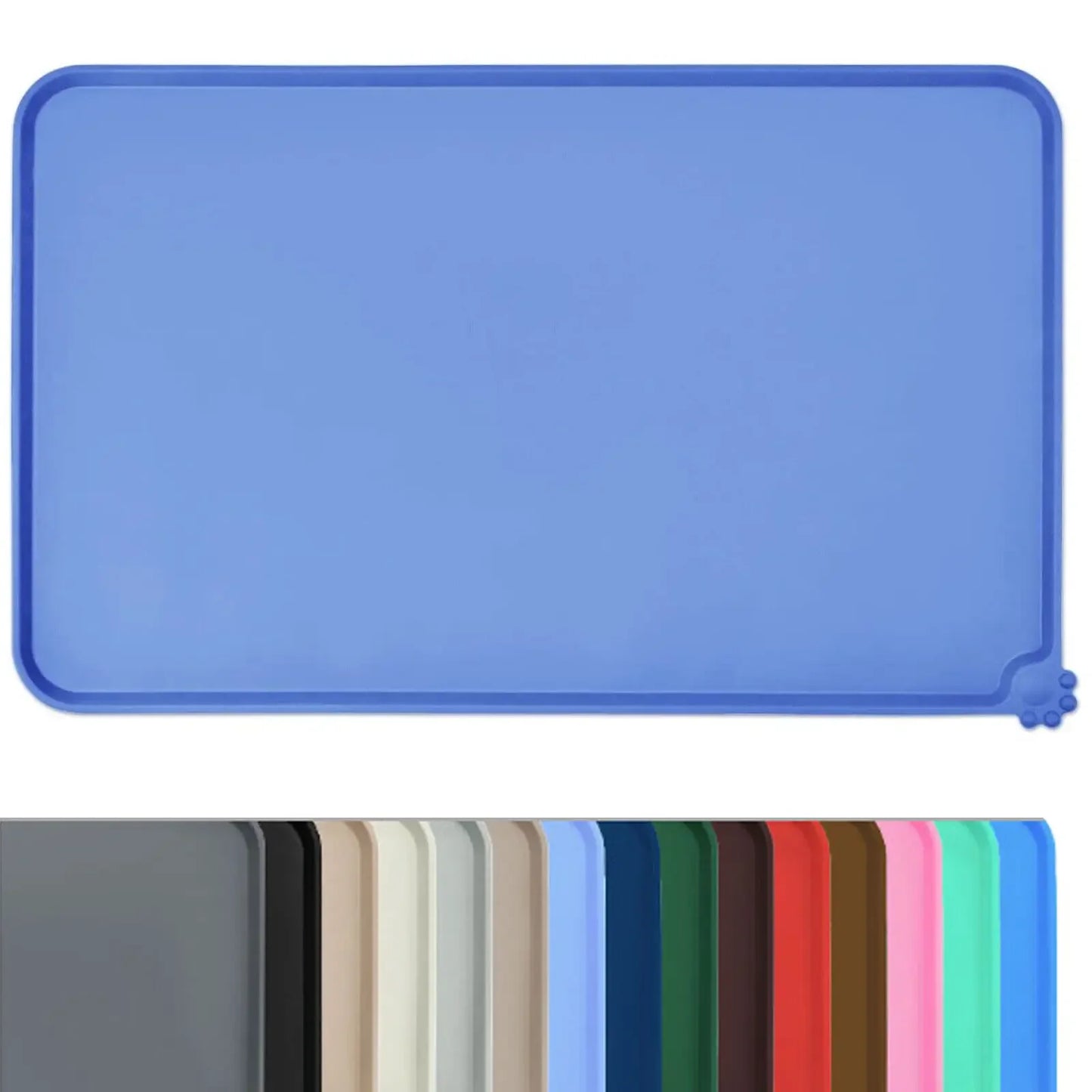 Food Mat For Feeding Bowl; Silicone Mat -Waterproof;