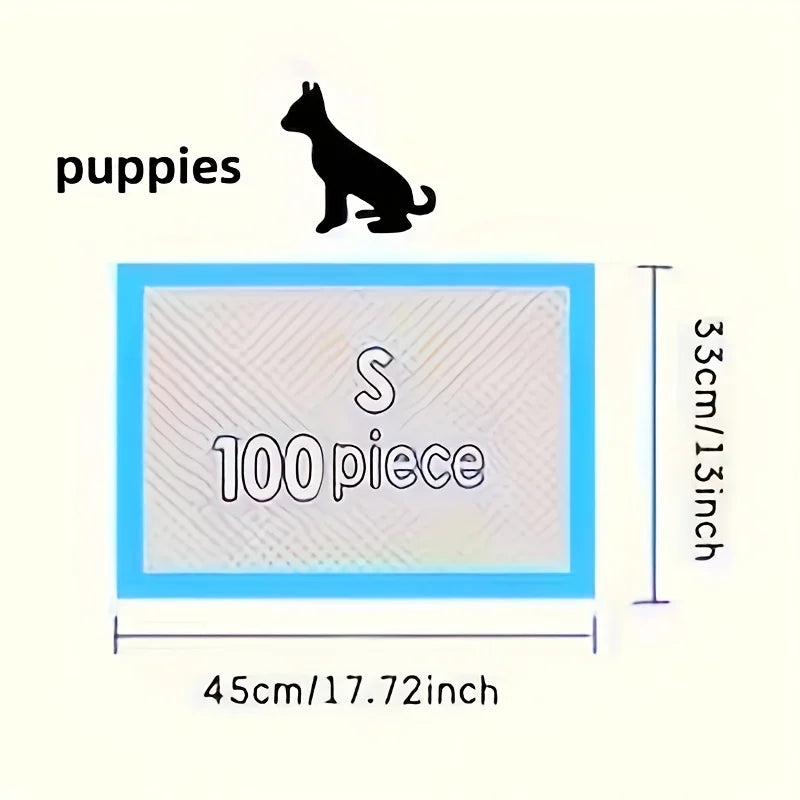 100 17.7"x13" inch 6-layer dog/ puppy training pads ;