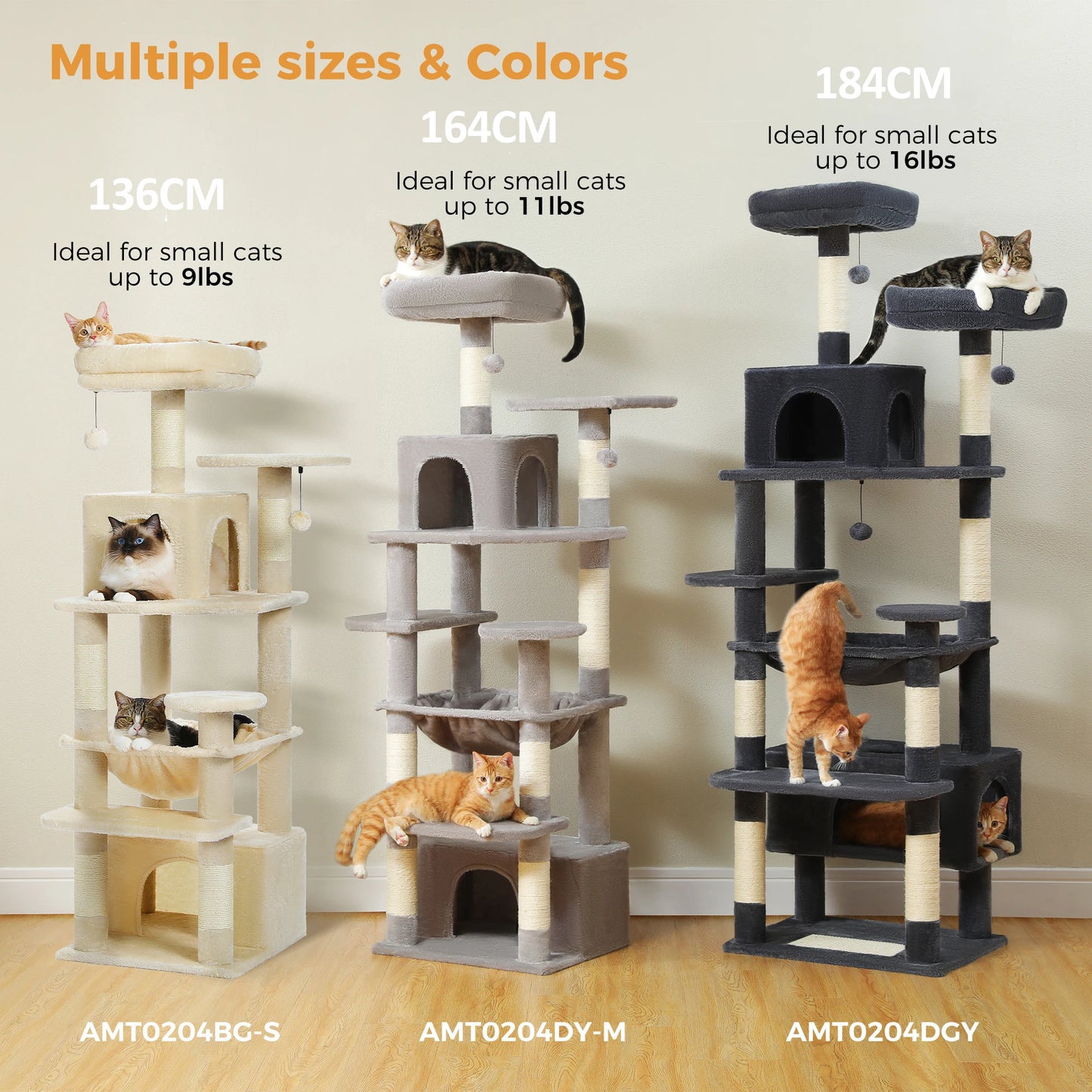 Large Cat Tree & Tower for Indoor Cats