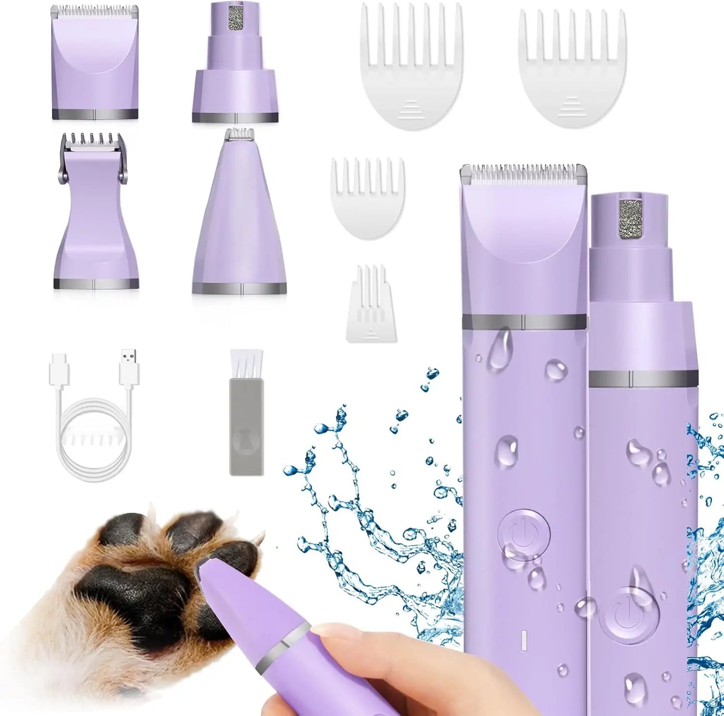 Pet Grooming Clippers Kt iCordless;Electric Rechargeable ;Trimmer Tools;Cordless Quiet Pet Nail Paw Grinder;