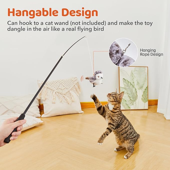 Cat Toys Flapping Bird; Cat Kicker Catnip Toys