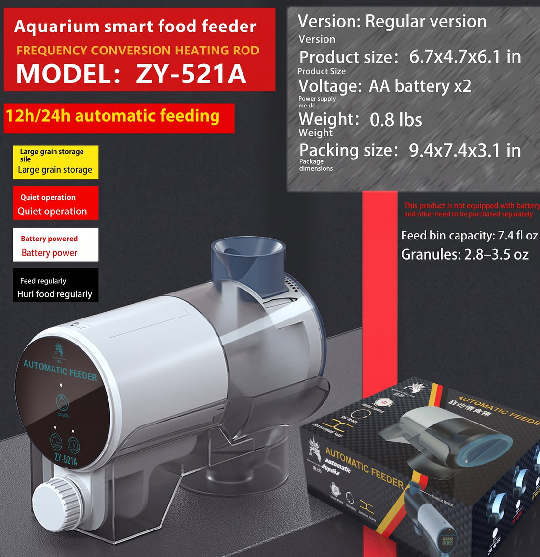 Timed Automatic Fish Tank Feeder
