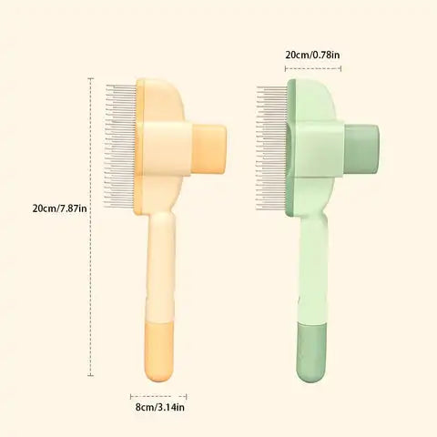 Pet Self-Cleaning Grooming Brush Gentle Skin Hair Removal Comb