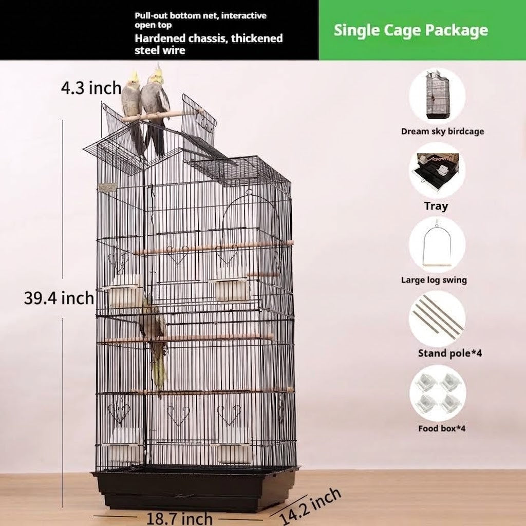Large Luxury Parrot Cage Ecological Breeding Villa Habitat