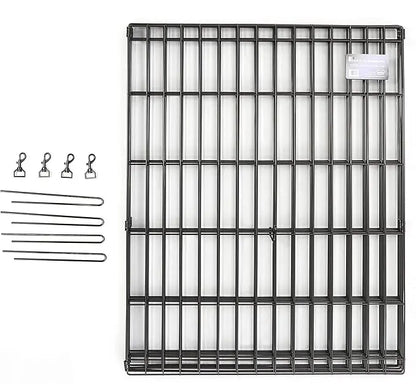 8 panels Pet Playpen; No Door / 2 Door Black;