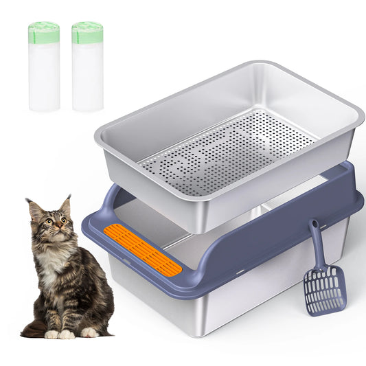 XL Cat litter box; Sifting pan, Ordor control, Easy Clean