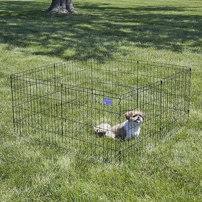 8 panels Pet Playpen; No Door / 2 Door Black;