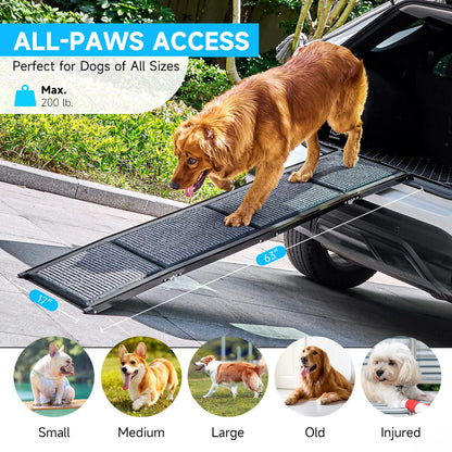 Dog Car Ramp;  63" Folding Pet Ramp / Large Dogs'
