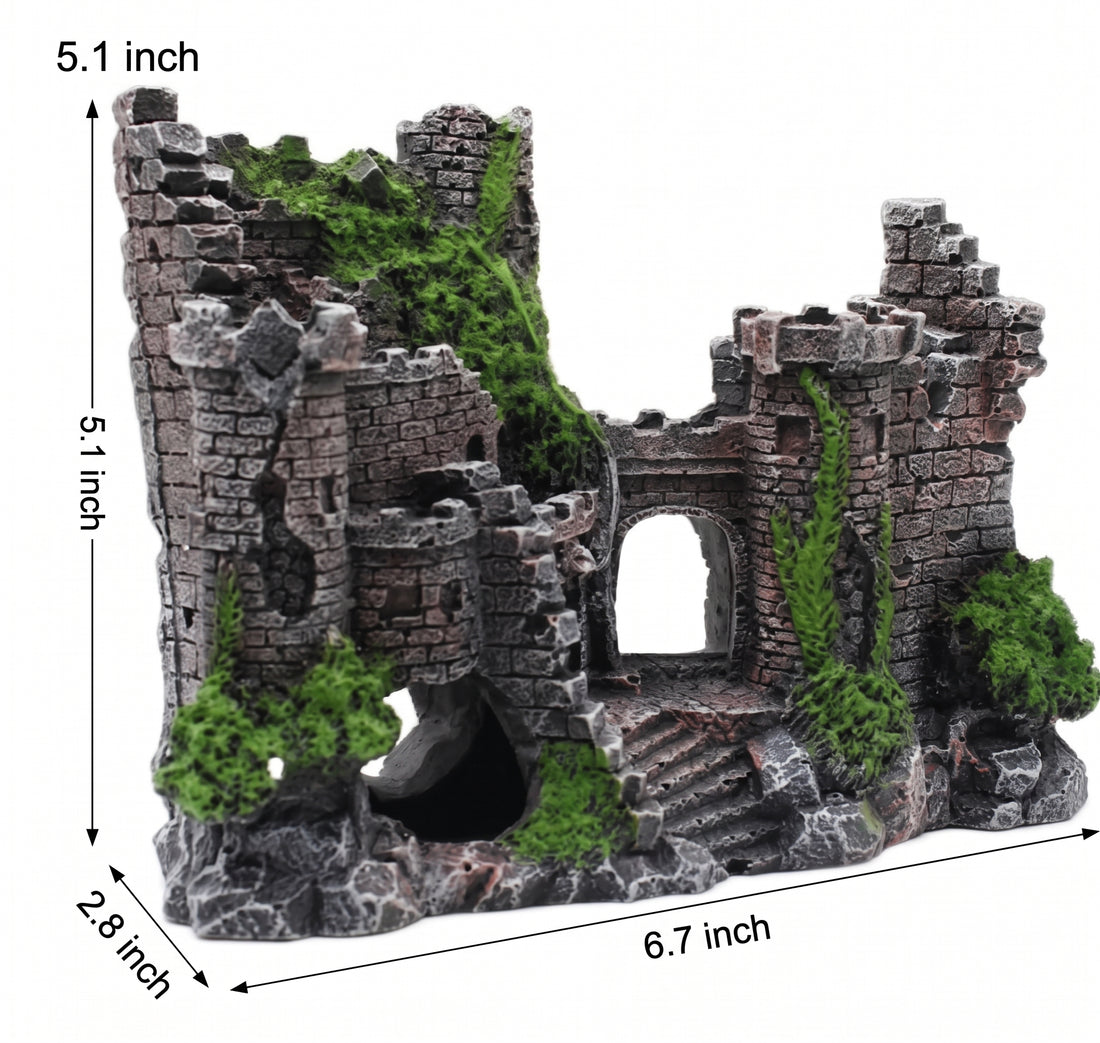 Resin Castle Aquarium Decoration Fish Tank Ornament