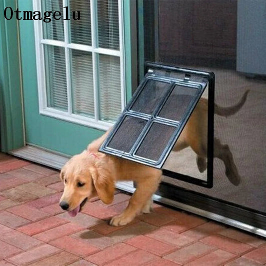 Lockable Plastic Pet Dog/ Cat Door for Screen Window Security Flap