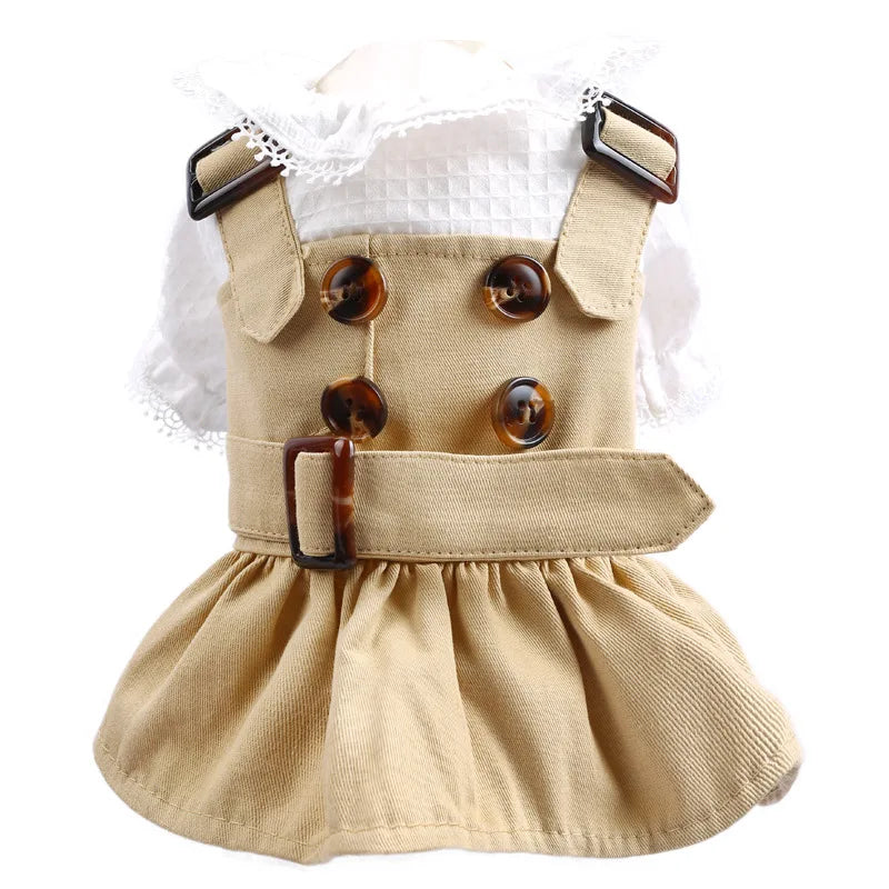 Spring/ Autumn DogTrench Coat; Dog Skirt;