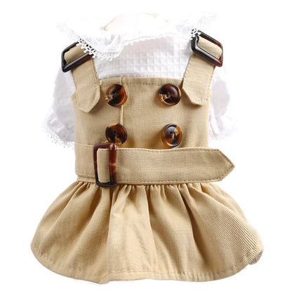 Spring/ Autumn DogTrench Coat; Dog Skirt;