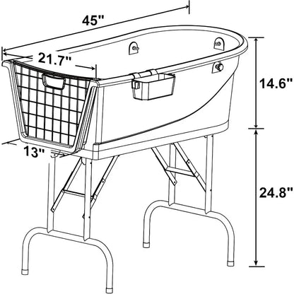 45" Pet Grooming Bathtub; Dog Wash Station |; Heavy Duty Bathing Tub (Bathtub Only)