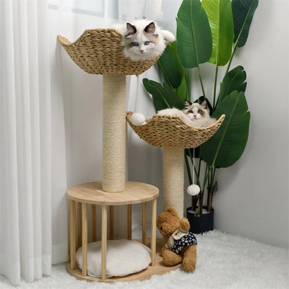 3-Tier Cat Tree Napping Perches Kitten Condo;