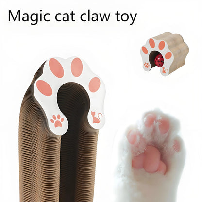 Cat Scratching Board w/ Bell – Corrugated Paper Toy,
