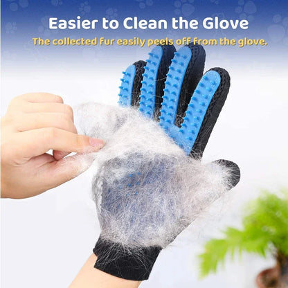 Grooming Dog / Cat  Fur 2 Sided Grooming Glove;  De-Shedding/ De-Matting Pet Hair Glove