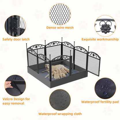 Heavy Duty Dog Playpen; Outdoor/ Indoor; Dog Whelping, pen;