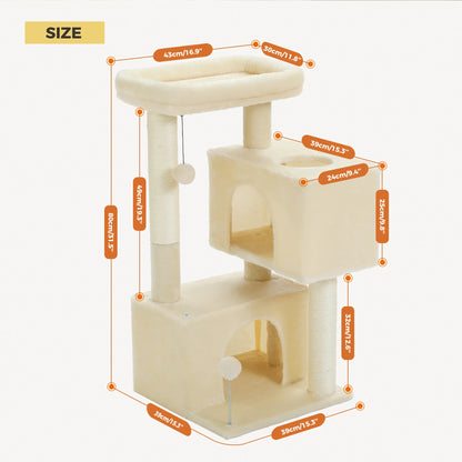Cat Tree/ Tower Double Spacious Condos Indoor Cats