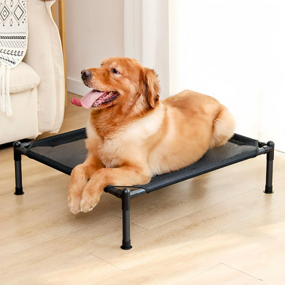 Elevated Dog Bed ; Portable Folding Pet Camping Bed;, Breathable Washable for Indoor Outdoor;