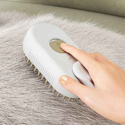 3-in-1Pet Hair Brush;  Electric Pet Cleaning Brush; Steam Spray Brush; Massage Hair Removal brush;