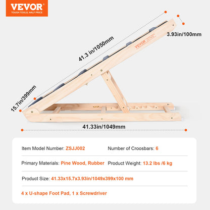 VEVOR Dog Ramp / Ladder; Adjustable Wooden Pet Ramp ;