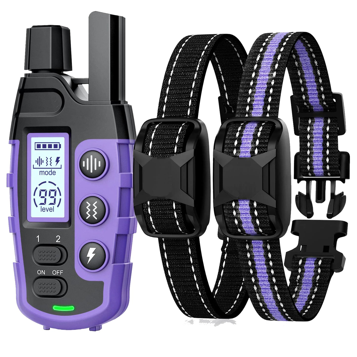 3300Ft Electric Dog Training Collar; Remote Control;  Shock Vibration;