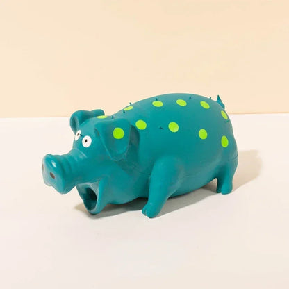 Squeaky Pig Dog Toy Latex Rubber;