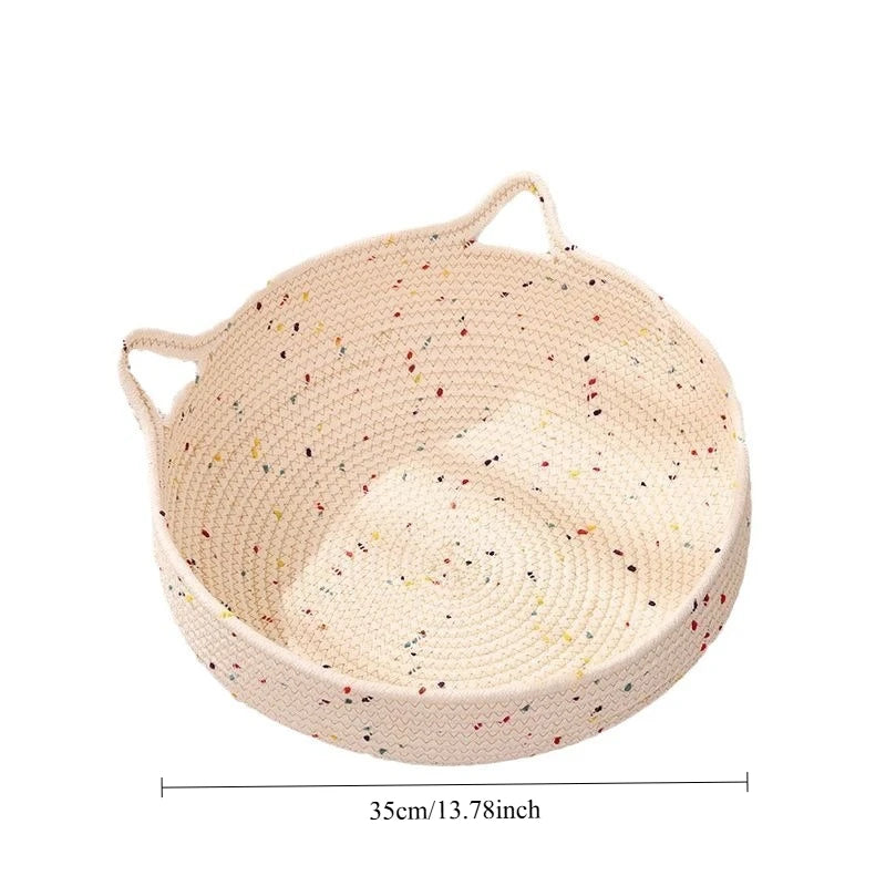 New Deep Sleep Cat Bed; Iittle Mat Basket Small Dog; Pets Tent Cozy Cave Nest Indoor;