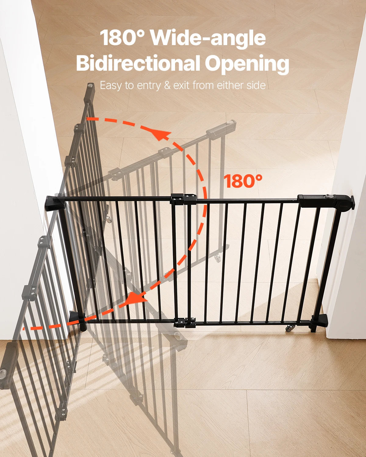 Gate 29.5 x 43  Adjustable Width;  Easy Step Walk Thru;