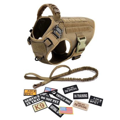Military  Dog Harness , Collar ,Leash ; Bags Patches Set;