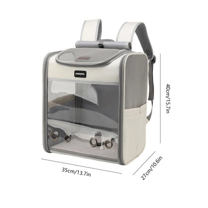 Carrier Pet Backpack Breathable; Transparent Portable Foldable Large Pet Carrier