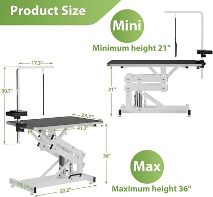 Professional Pet Grooming Table ; Hydralic lift;