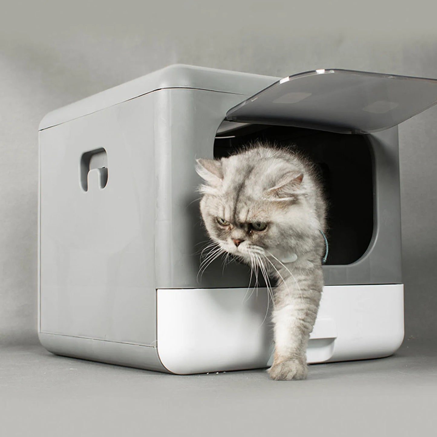 Cat Litter Box Large; Plastic Spill Proof Cat Toilet