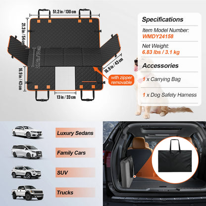 Dog Car Seat Cover ; Back Seat Bed/Protector;